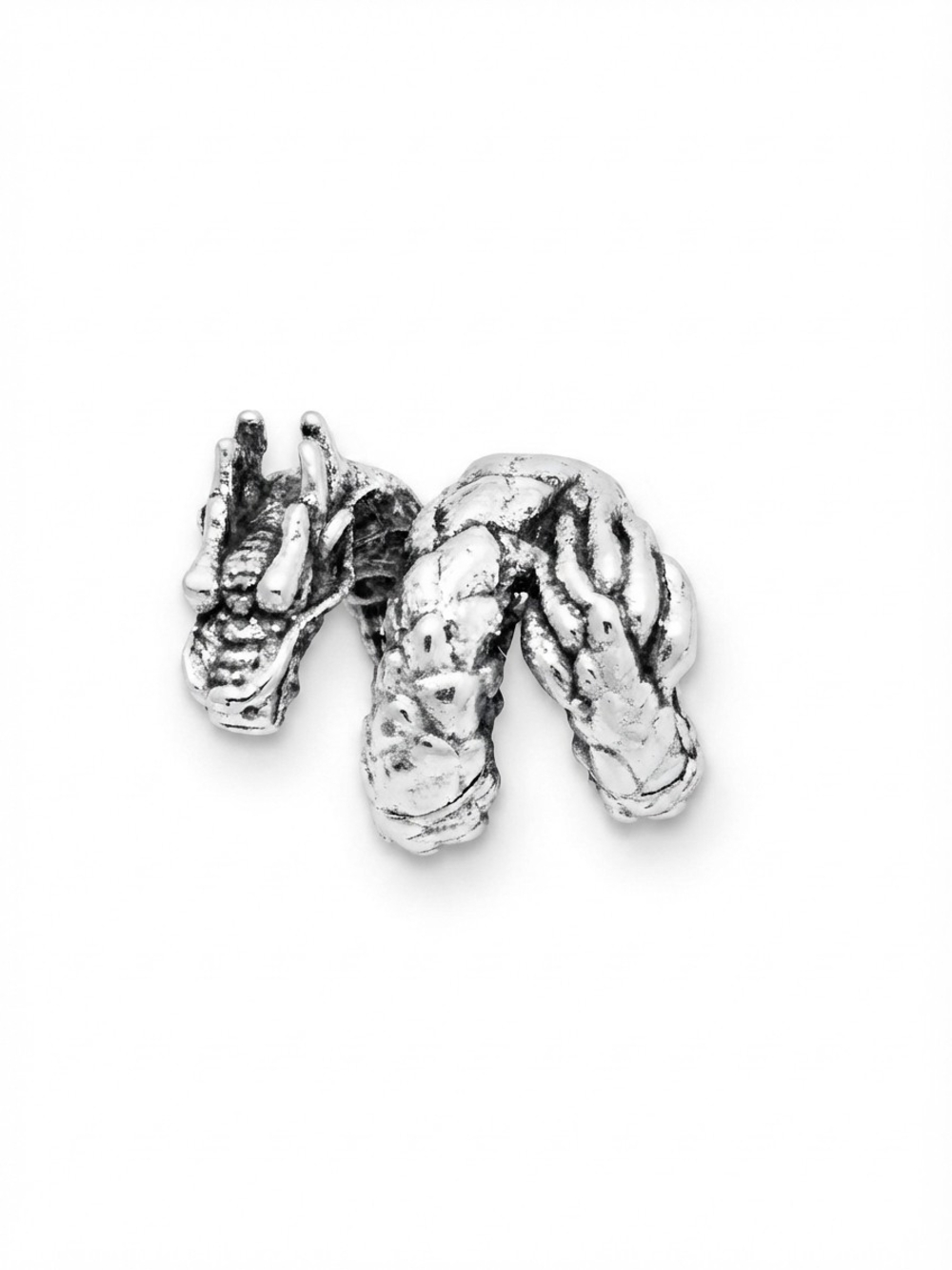 NEW 20 Silver-tone Coiled Dragon Bead Spacer (0402)